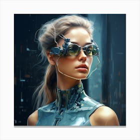 Futuristic Girl Canvas Print