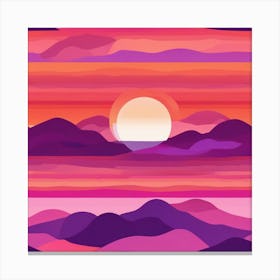 Sunset In The Mountains 1 Canvas Print