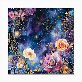 Floral Celestial Galaxy 2 Toile