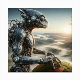 Robot In The Sky Canvas Print