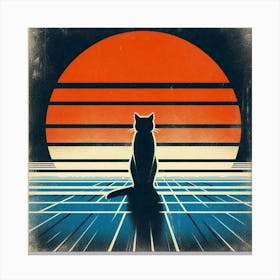 Cat silhouette 5 Canvas Print