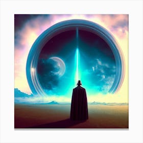 Darth Vader Seeing A Portal Canvas Print