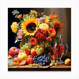 Fruitful Flora Fantasies Canvas Print