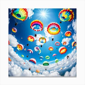 Parachute Sky Canvas Print