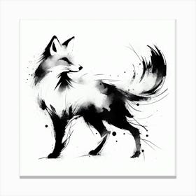 Fox Painting Canvas Print