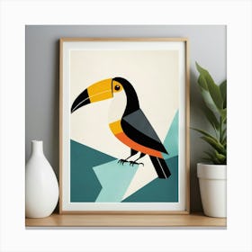 Mid Century Geometric Toucan Nursery Art Print 0 Canvas Print