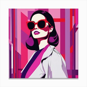 Woman In Sunglasses Canvas Print