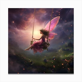 Fairy On Swing Canvas Print