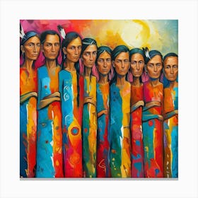 colorful Women Canvas Print