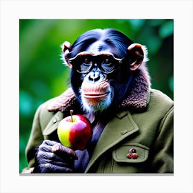 Chimpanzee Portrait Canvas Print