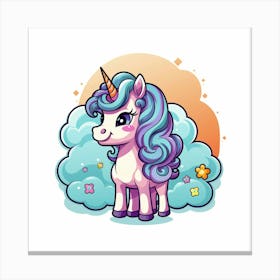 Cute Unicorn 887 Canvas Print