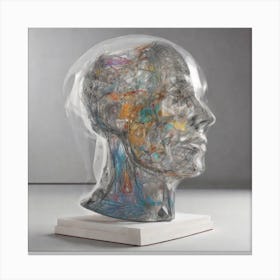 Human Head Sculpture Canvas Print