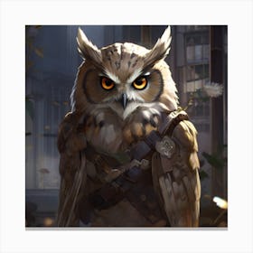 Owl stand Canvas Print