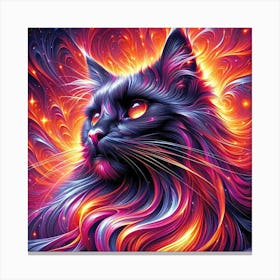 Feline Cat Creative Artwork Illustration 138 Canvas Print