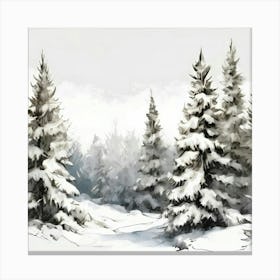 Snowy Forest 2 Canvas Print