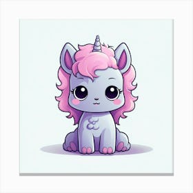 Cute Unicorn 759 Canvas Print