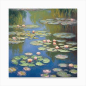 Water Lilies Series By Claude Canvas Print