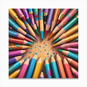 Colorful Pencils 2 Canvas Print