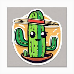 Cactus Inside Mexican Taco Sticker 2d Cute Fantasy Dreamy Vector Illustration 2d Flat Centere (21) Canvas Print