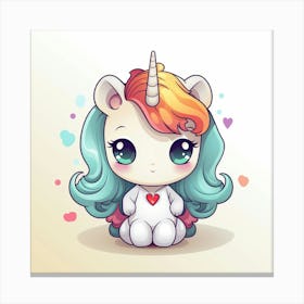 Cute Unicorn 783 Canvas Print