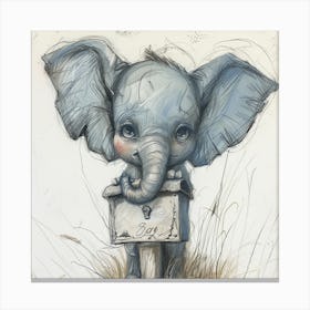 Little Elephant Canvas Print