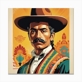 Default El Maestro Mexican Exhibition Poster Art Print 3 Canvas Print