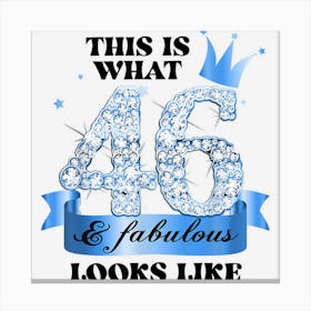 46 & Fabulous I Blue White Party Group Candid Photo Outfit Canvas Print