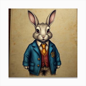 Rabbit In Suit 2 Canvas Print