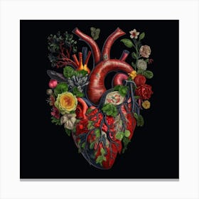 Heart Of Flowers Canvas Print