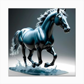 Blue Horse Canvas Print