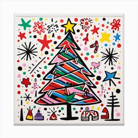 Christmas Tree Abstract Christmas Canvas Print