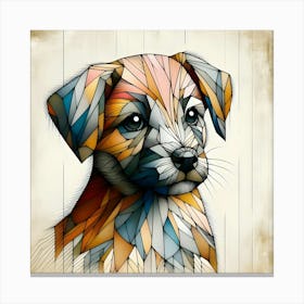 Geometric Dog 4 Canvas Print