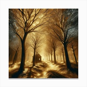 Forest At Night 7 Canvas Print