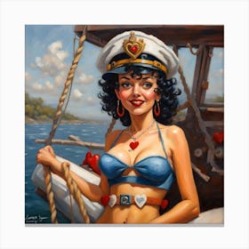 Pin Up Sailor Canvas Print