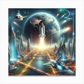 Space City Canvas Print