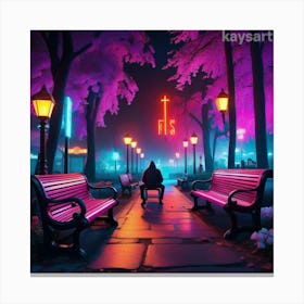 Night In The Park Canvas Print