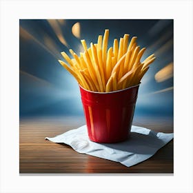 French Fries In A Bucket Canvas Print