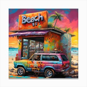 Drive Thru Coastal Vibes 1 Canvas Print