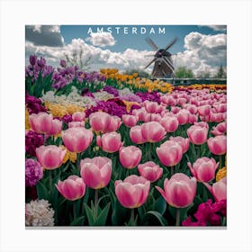 Flower Garden Amsterdam Pink (3) Canvas Print