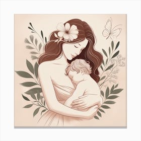 Mother And Child Canvas Print