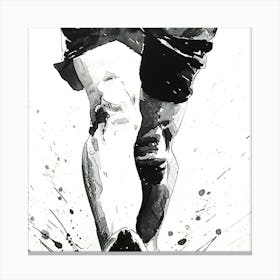 Runner In Black And White 1 Canvas Print