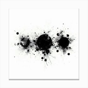 Black Splatters Canvas Print