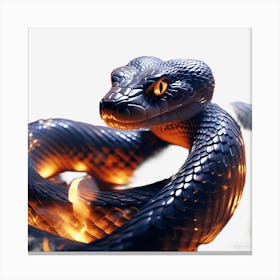 Snake On Fire Canvas Print