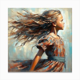 Girl With Long Hair 1 Canvas Print