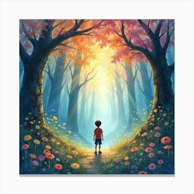 Boy In The Forest 2 Canvas Print