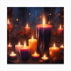 Candles In The Dark 1 Canvas Print