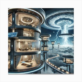 Skyward Platforms Living Quarters Canvas Print