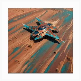 Spaceship In The Desert Canvas Print