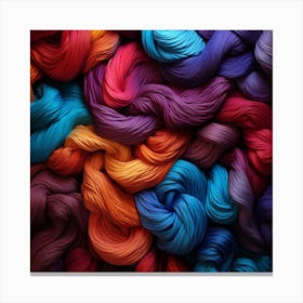 Colorful Yarn Background 4 Canvas Print