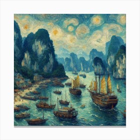 Starry Night In Vietnam Canvas Print